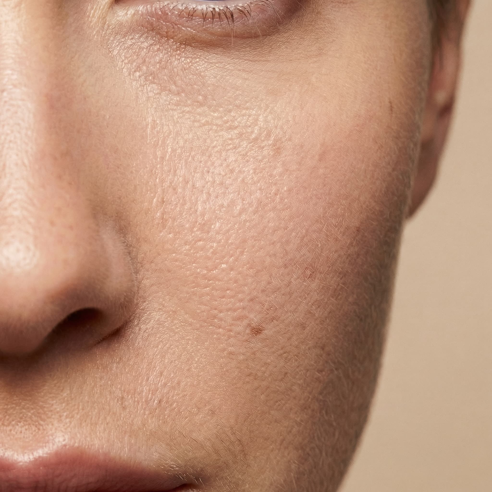 AI skin analysis detecting acne and pores from a selfie